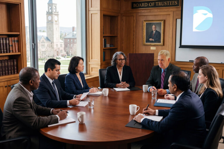 Kenny Daugherty meets with a board