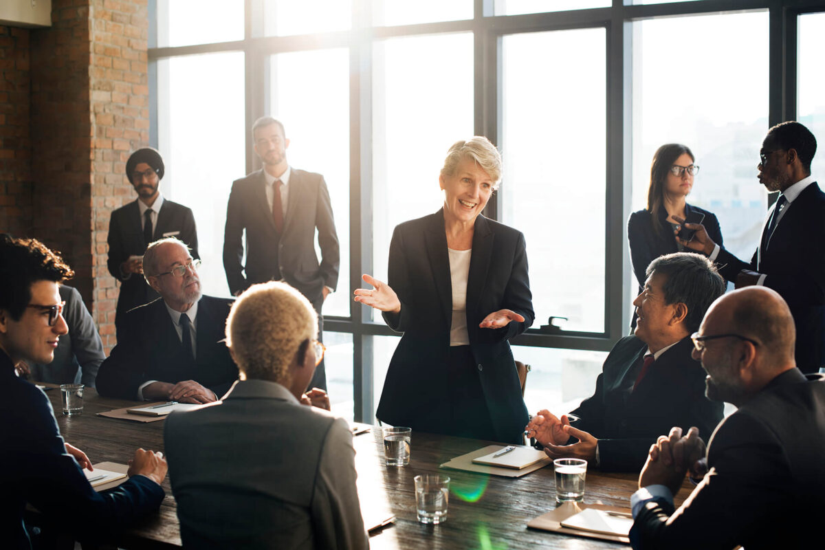 Business meeting of executives