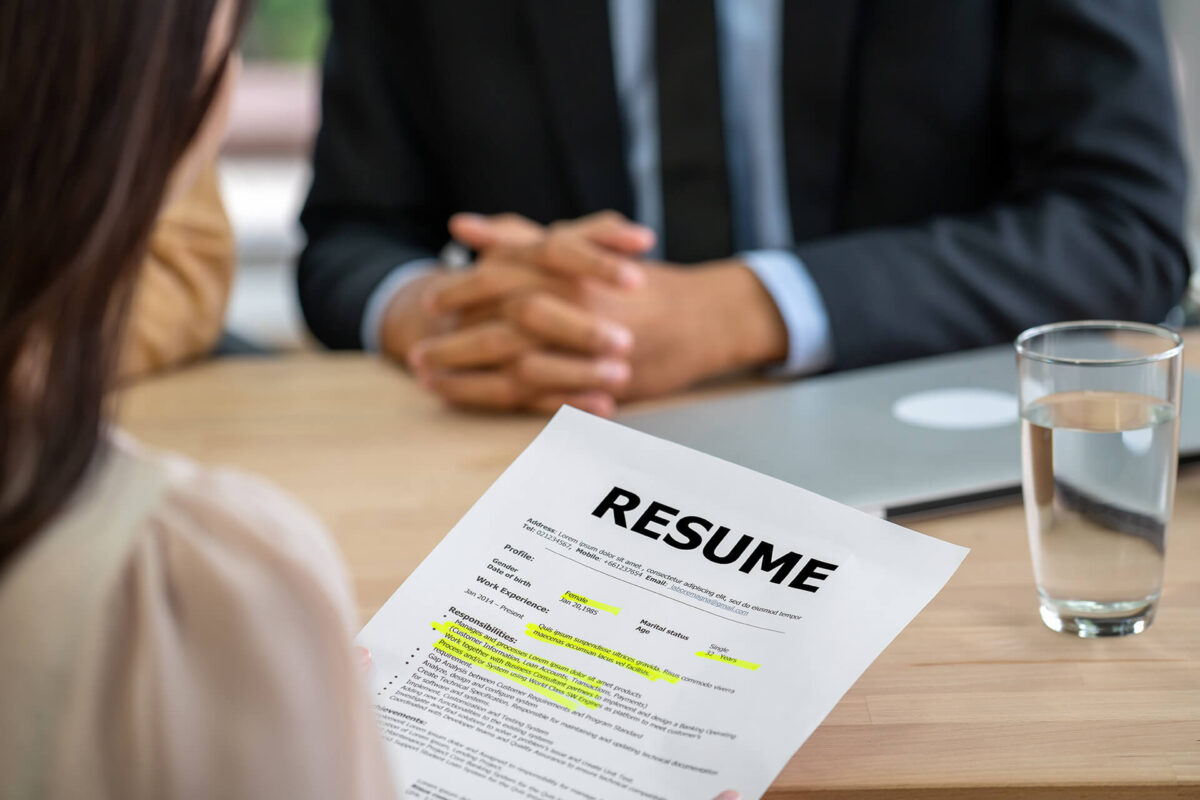 Resume review during Candidate Development